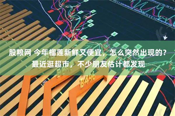 股粮网 今年榴莲新鲜又便宜，怎么突然出现的？ 最近逛超市，不少朋友估计都发现